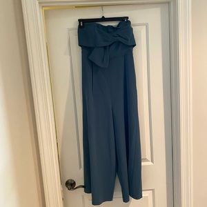 Anthropologie Cropped Strapless Jumpsuit